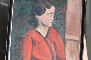 Portrait. Huile sur bois